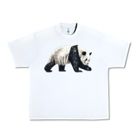 White walking panda Urban Heavy Tee - LillyAllenDesigns