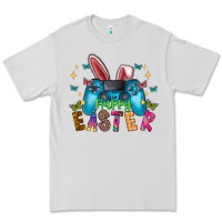 Dove Grey Happy Easter Gamer Premium Tee - CowhideDigitalArt