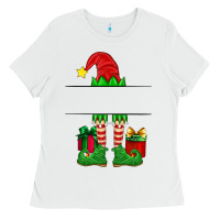 White christmas elf custom name Ladies Tee - Artiststas