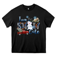 Black I am Snow Cute Heavy Core Tee - FaDigitalArtStudio