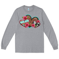 Heather Grey easter spring western hearts Long Sleeve Tee - Artiststas