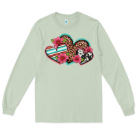Matcha easter spring western hearts Long Sleeve Tee - Artiststas