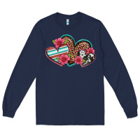 Navy easter spring western hearts Long Sleeve Tee - Artiststas