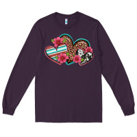 Plum easter spring western hearts Long Sleeve Tee - Artiststas
