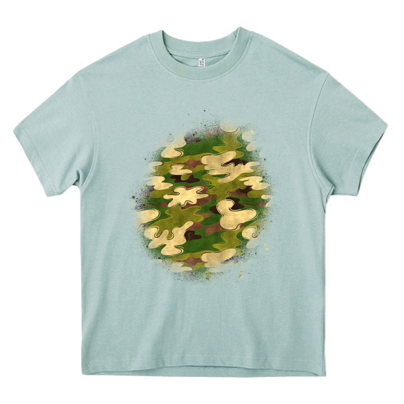 Camouflage Patch 5 Heavy Core Tee by BundleAndBundleShop | Teevron
