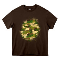 Chocolate Brown camouflage patch 5 Heavy Core Tee - BundleAndBundleShop