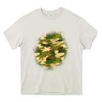 Cream camouflage patch 5 Heavy Core Tee - BundleAndBundleShop