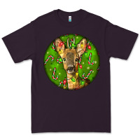 Plum red brocket deer christmas Premium Tee - LillyAllenDesigns