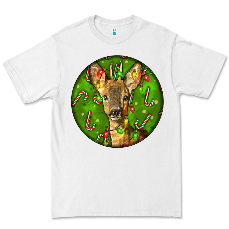 Red Brocket Deer Christmas Premium Tee by LillyAllenDesigns | Teevron