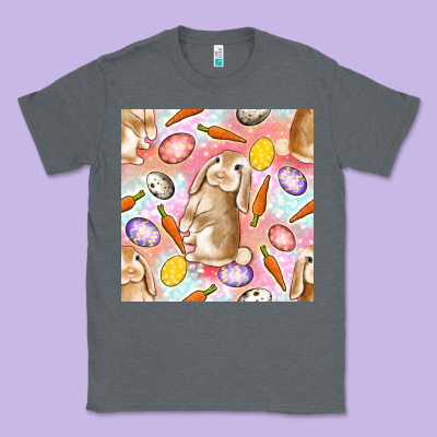 Happy Easter Bunny Seamless Pattern Classic Tee Designed By Bundleandbundleshop