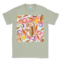 Matcha Happy Easter Bunny Seamless Pattern Classic Tee - BundleAndBundleShop