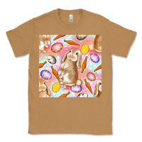 Toasted Coconut Happy Easter Bunny Seamless Pattern Classic Tee - BundleAndBundleShop