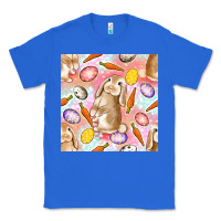 True Royal Happy Easter Bunny Seamless Pattern Classic Tee - BundleAndBundleShop