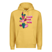 Antique Gold stuck on you cactus Premium Hoodie - BarkalooDesign