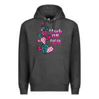 Charcoal Heather stuck on you cactus Premium Hoodie - BarkalooDesign