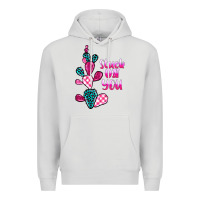 Dove Grey stuck on you cactus Premium Hoodie - BarkalooDesign