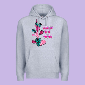 Stuck On You Cactus Premium Hoodie Designed By Barkaloodesign