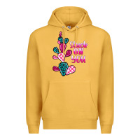 Mustard stuck on you cactus Premium Hoodie - BarkalooDesign