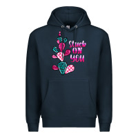 Navy stuck on you cactus Premium Hoodie - BarkalooDesign