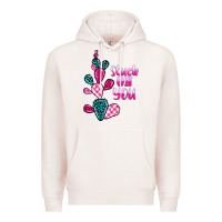Pale Pink stuck on you cactus Premium Hoodie - BarkalooDesign
