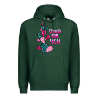Sports Green stuck on you cactus Premium Hoodie - BarkalooDesign