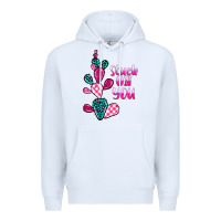 White stuck on you cactus Premium Hoodie - BarkalooDesign