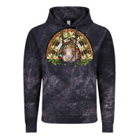 Cloud Black merino wool ram lily rainbow Vintage Hoodie - BarkalooDesign