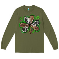 Army Green western st patricks day shamrocks Long Sleeve Tee - Artiststas