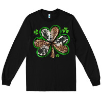 Black western st patricks day shamrocks Long Sleeve Tee - Artiststas