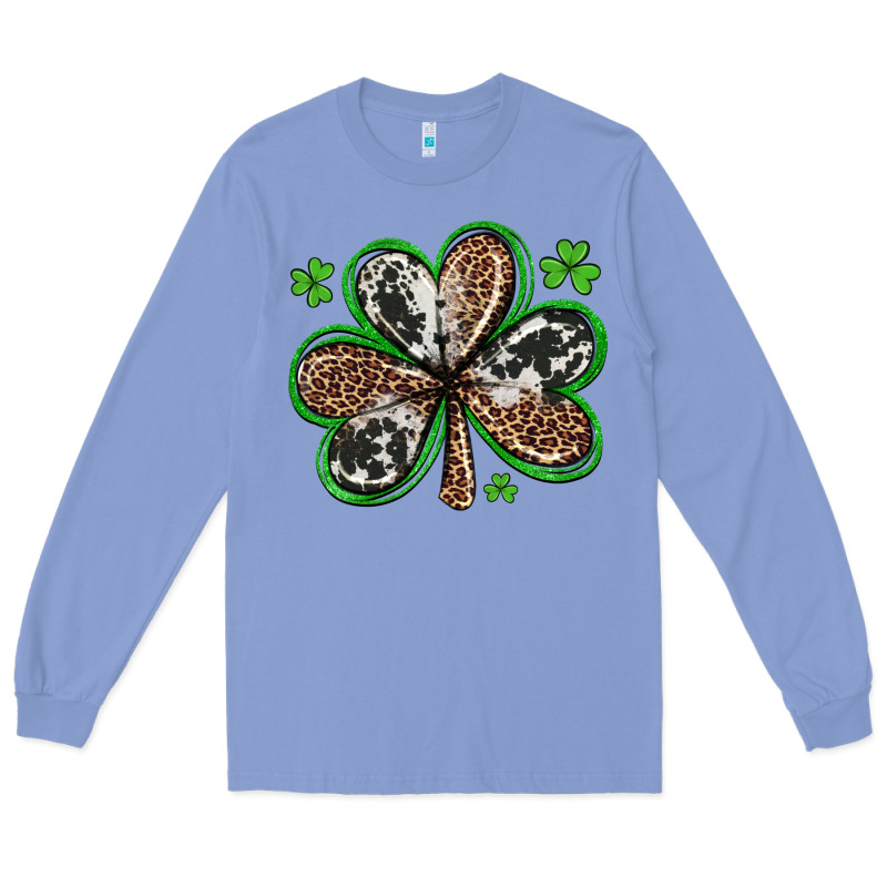 Western St Patricks Day Shamrocks Long Sleeve Tee by Artiststas | Teevron