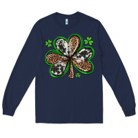 Navy western st patricks day shamrocks Long Sleeve Tee - Artiststas