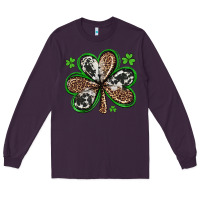 Plum western st patricks day shamrocks Long Sleeve Tee - Artiststas