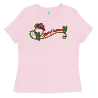 Bubblegum Pink merry christmas western Ladies Tee - CowhideDigitalArt