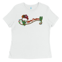 White merry christmas western Ladies Tee - CowhideDigitalArt
