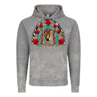 Cloud Rock brown baby cow floral rose rainbow Vintage Hoodie - BarkalooDesign