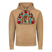 Vintage Camel brown baby cow floral rose rainbow Vintage Hoodie - BarkalooDesign