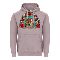 Vintage Zinc brown baby cow floral rose rainbow Vintage Hoodie - BarkalooDesign