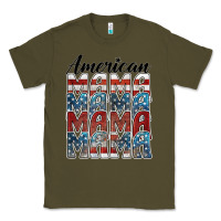 Army Green american mama Classic Tee - BarkalooDesign