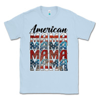 Dusty Blue american mama Classic Tee - BarkalooDesign