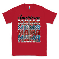 Red american mama Classic Tee - BarkalooDesign