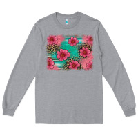 Heather Grey easter spring leopard serape background Long Sleeve Tee - Artiststas