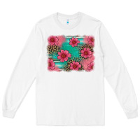 White easter spring leopard serape background Long Sleeve Tee - Artiststas