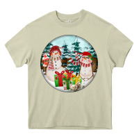 Mossy Christmas snowman Heavy Core Tee - FaDigitalArtStudio