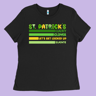 St. Patrick's Lucky Clover  Artiststas Ladies Tee Designed By Artiststas