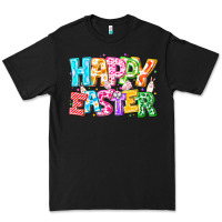 Black Happy Easter Premium Tee - CowhideDigitalArt