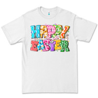 White Happy Easter Premium Tee - CowhideDigitalArt