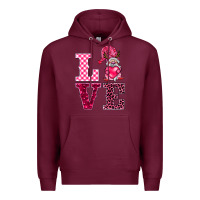 Burgundy love gnomies Premium Hoodie - BarkalooDesign