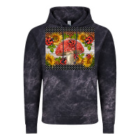 Cloud Black ladybug mushrooms Vintage Hoodie - BarkalooDesign