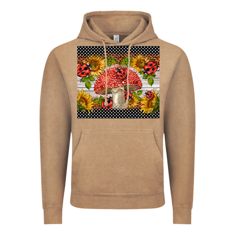 Ladybug Mushrooms Vintage Hoodie by BarkalooDesign | Teevron