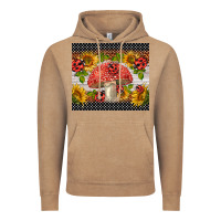 Vintage Coffee ladybug mushrooms Vintage Hoodie - BarkalooDesign
